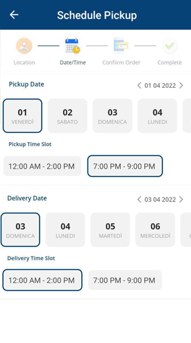 Schedule pickup